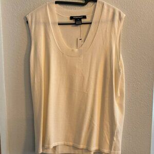 Ellen Tracy White Shell Tank